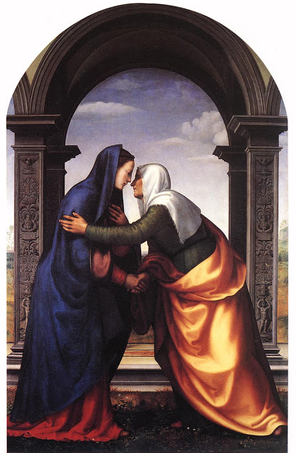A Visitação de Maria à Isabel, por Mariotto Albertinelli